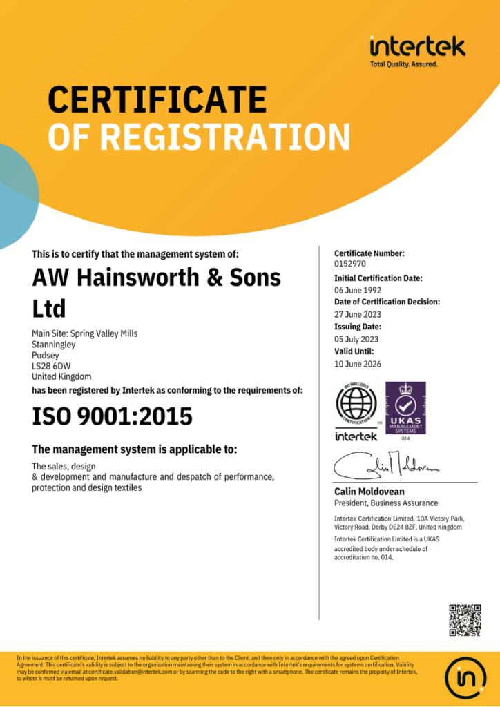 ISO 9001 Certificate of Registration